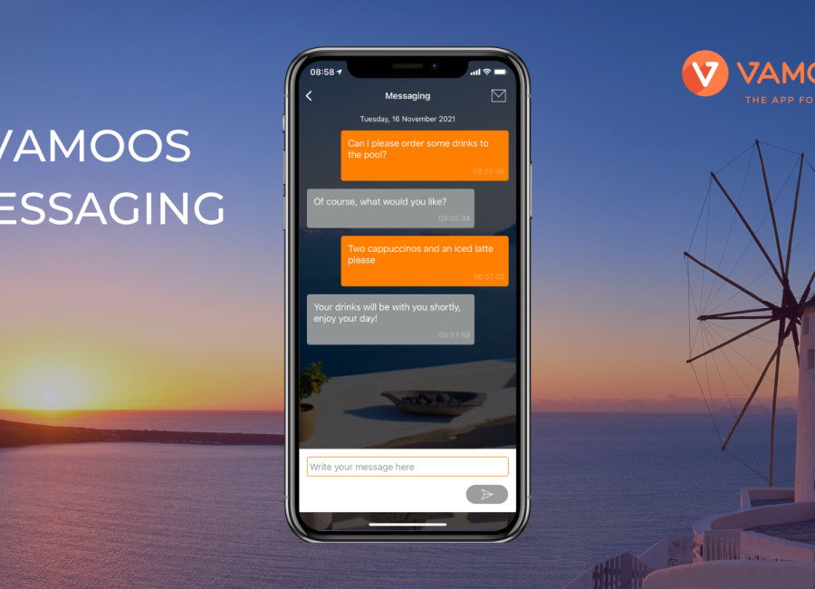 Easy communication with instant messaging – Vamoos for Hotels & Villas