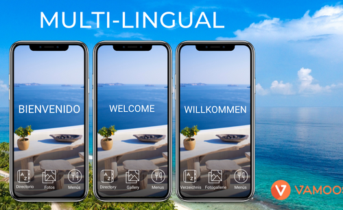 Service your guests in their own language with Vamoos’ new multilingual feature